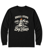 Small Steps, Big Views Long Sleeve Shirt - Black
