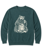 Snack Thief Bear Sweatshirt - Blue Spruce