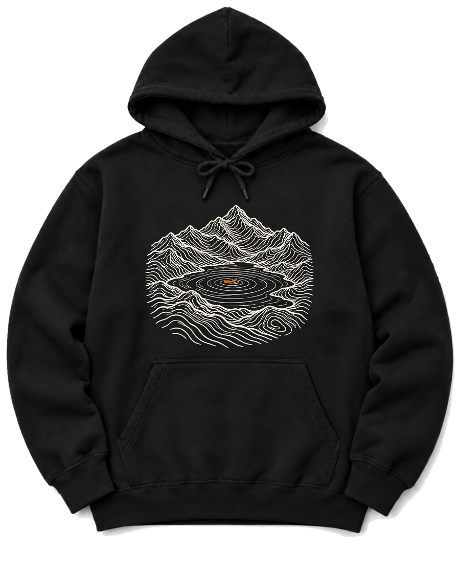 Lake Canoe Hoodie - Black