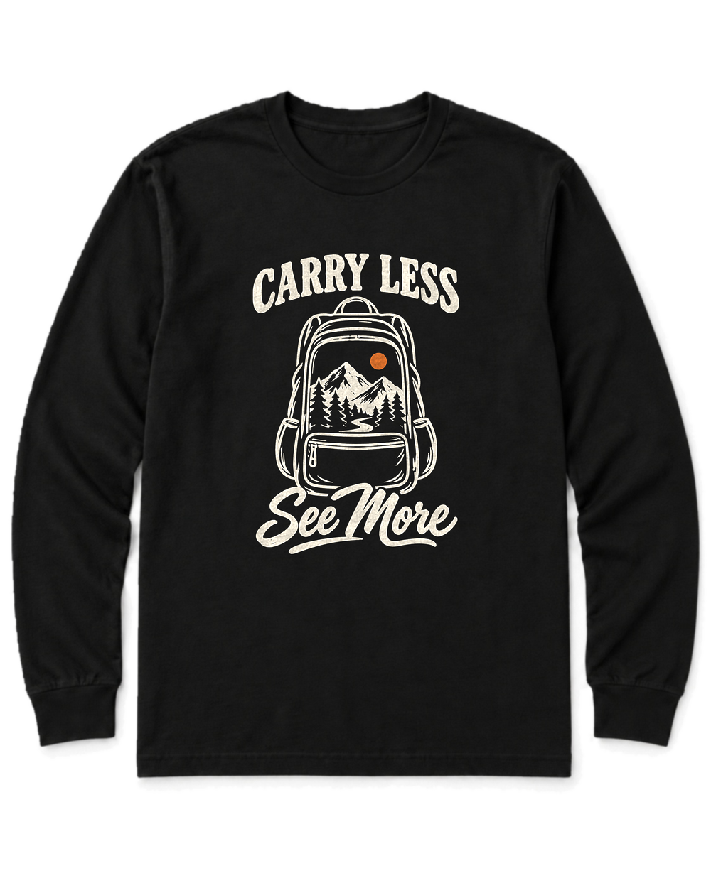 Carry Less, See More Long Sleeve Shirt - Black
