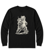Tiny Backpack Grizzly Long Sleeve Shirt - Black