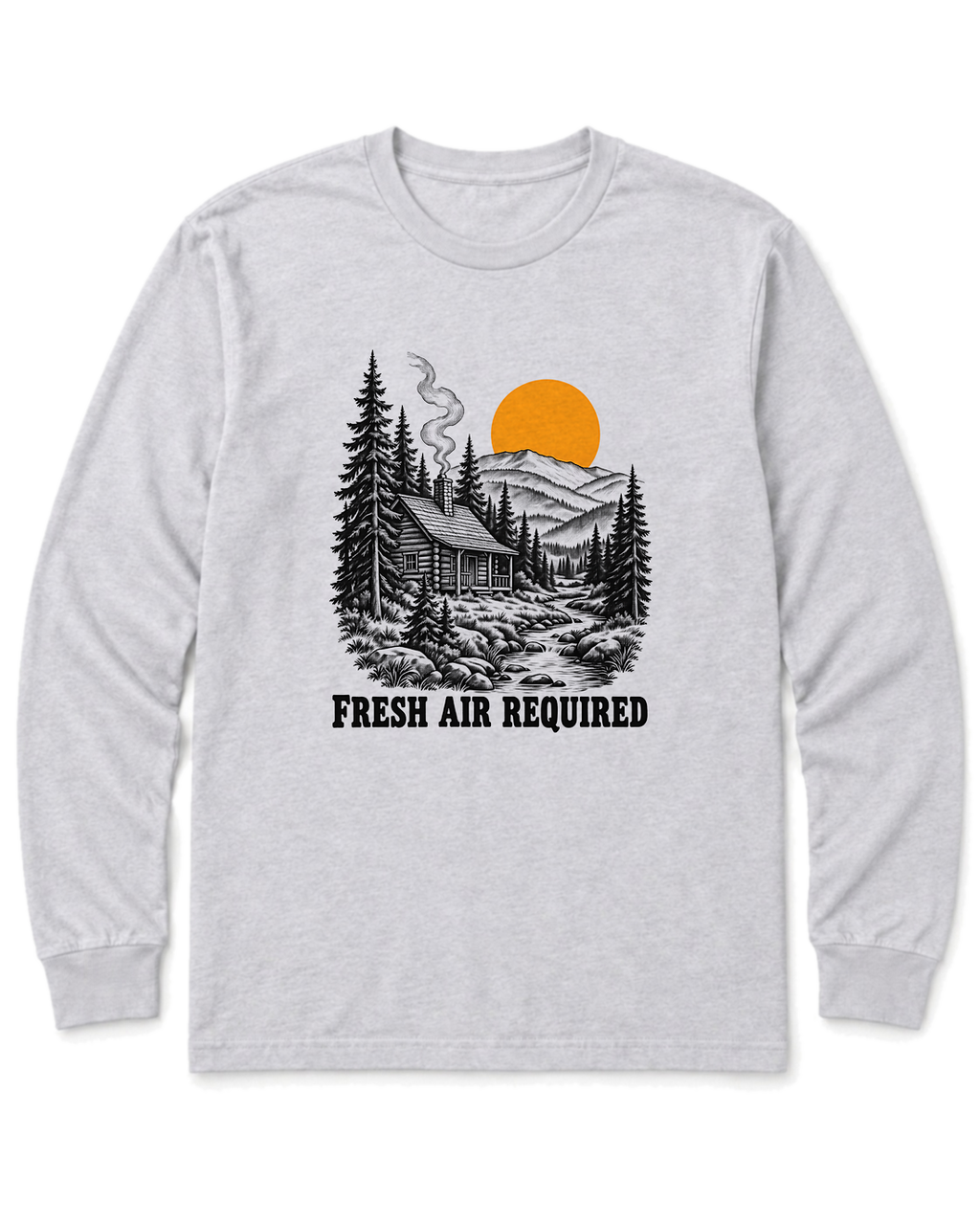 Fresh Air Required Long Sleeve Shirt - Ash