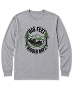Big Feet, Bigger Naps Long Sleeve Shirt - Sport Grey