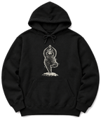 Tree Pose Bear Hoodie - Black