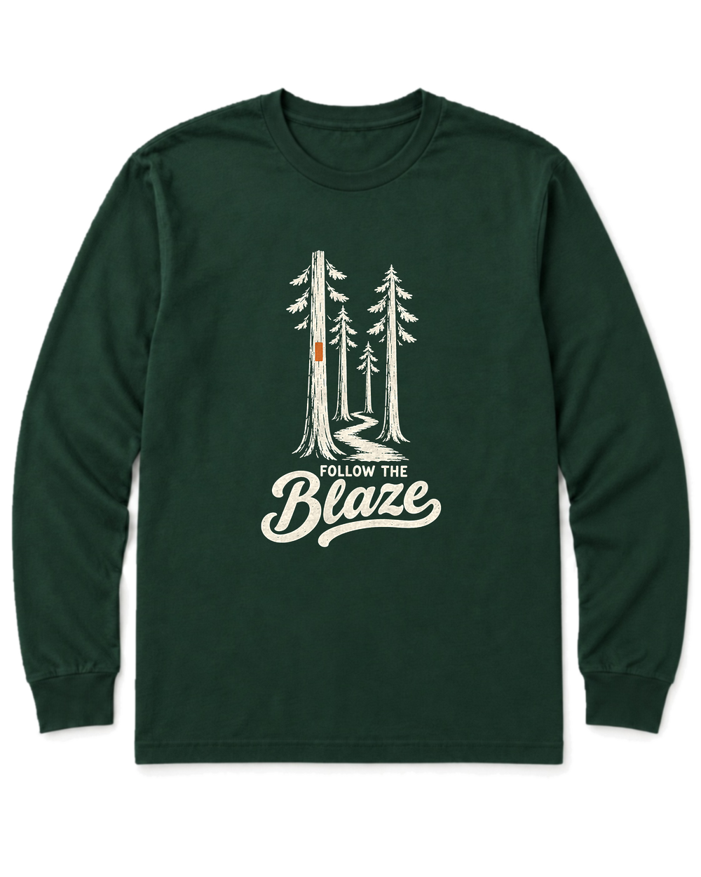 Follow the Blaze Long Sleeve Shirt - Forest Green
