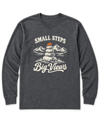 Small Steps, Big Views Long Sleeve Shirt - Dark Heather