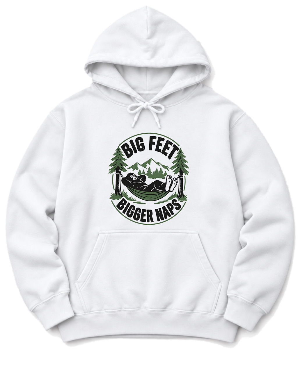 Big Feet, Bigger Naps Hoodie - White