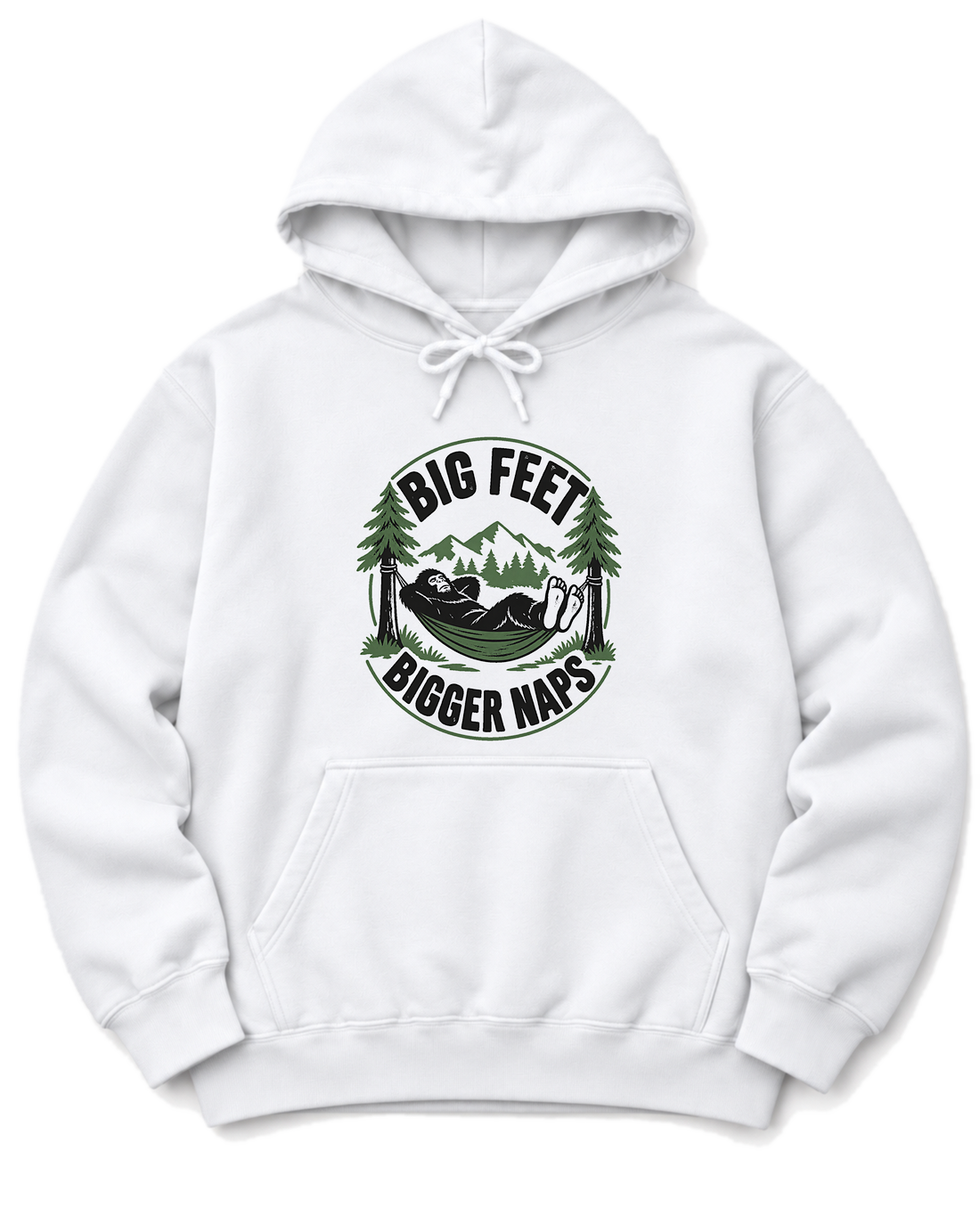 Big Feet, Bigger Naps Hoodie - White