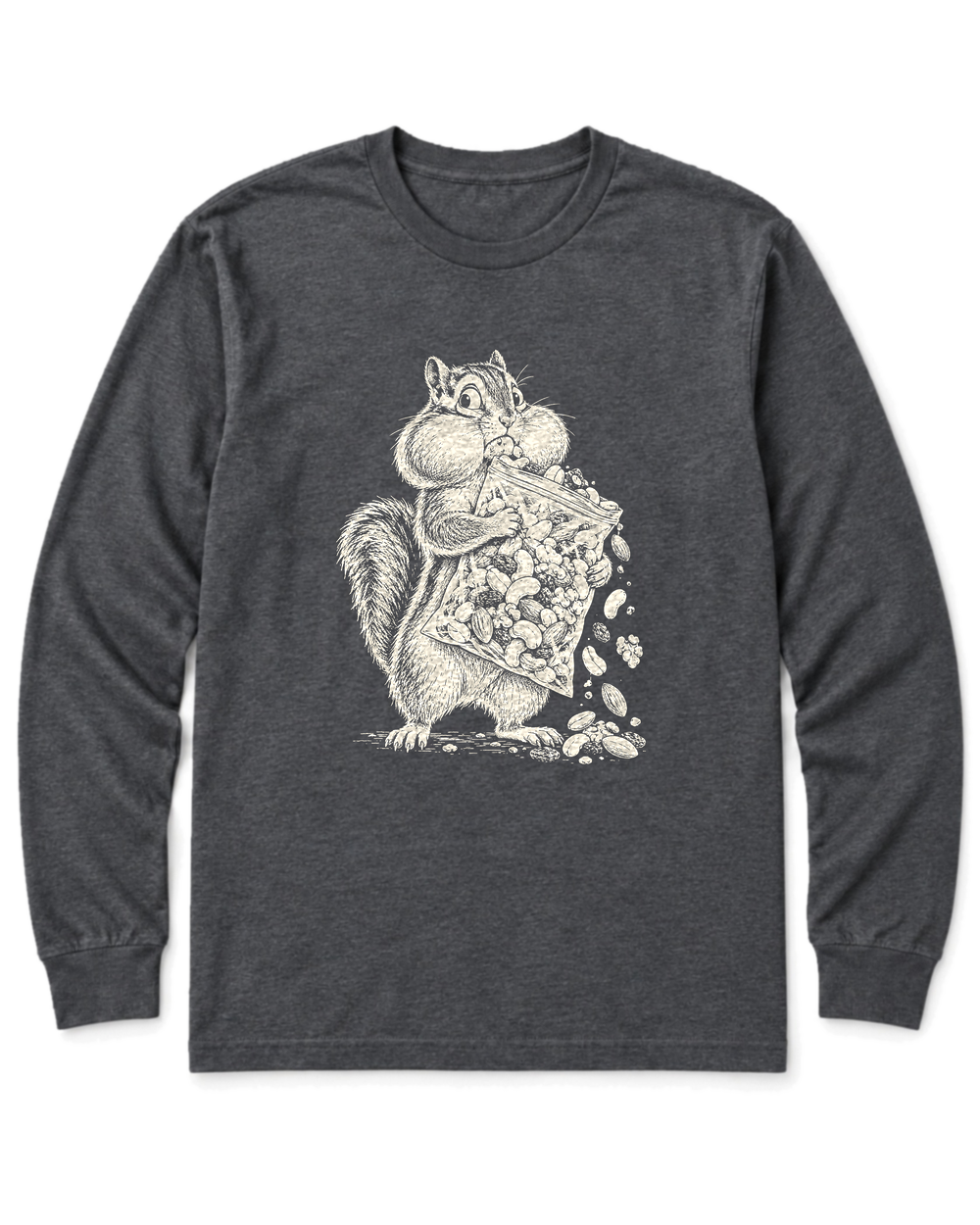 Trail Mix Bandit Long Sleeve Shirt - Dark Heather