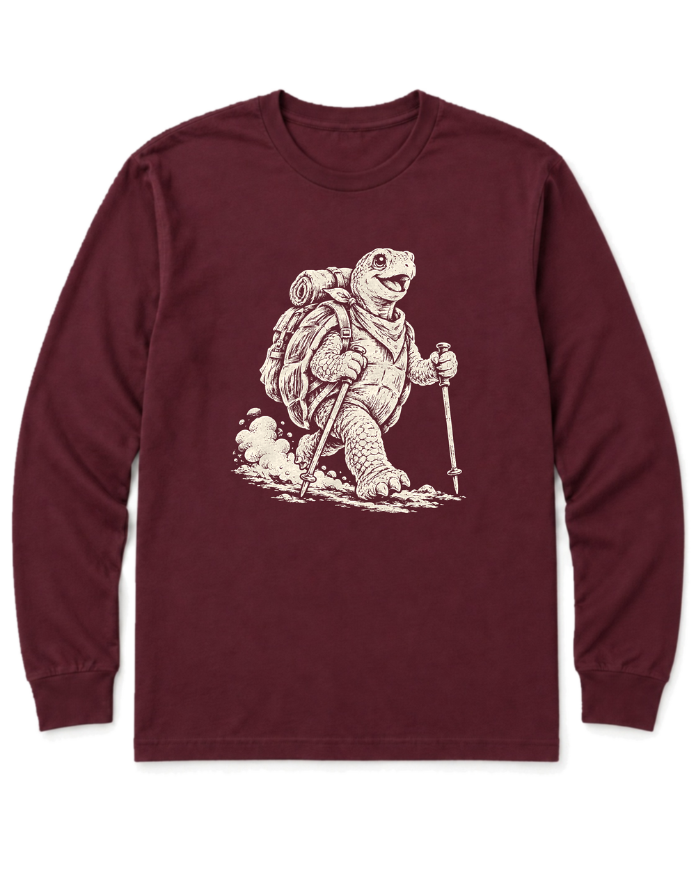 Turtle Trekker Long Sleeve Shirt - Maroon
