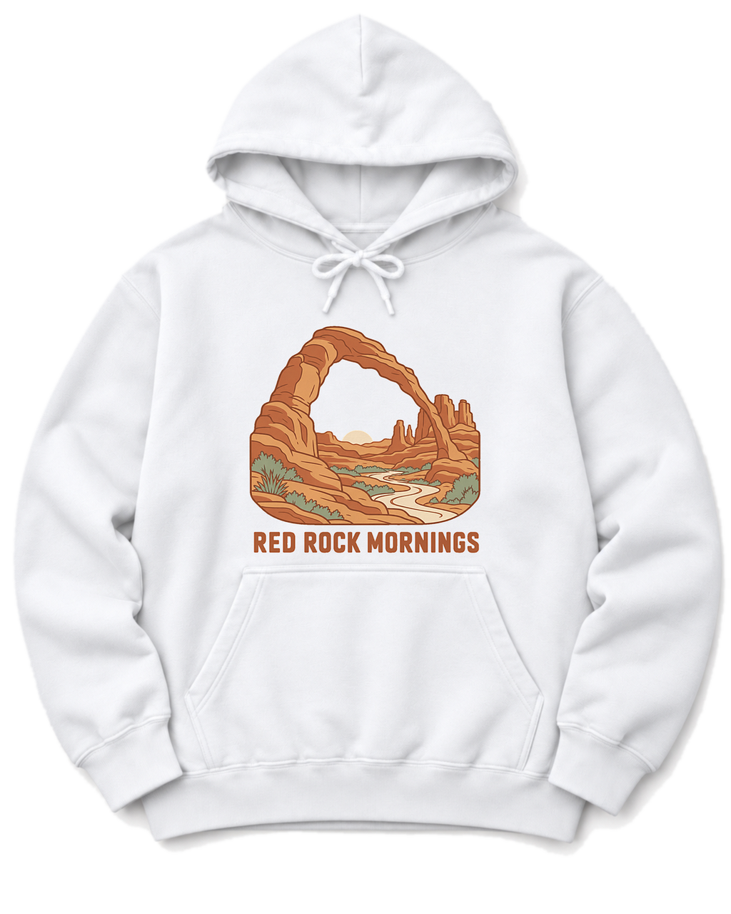 Red Rock Mornings Hoodie - White