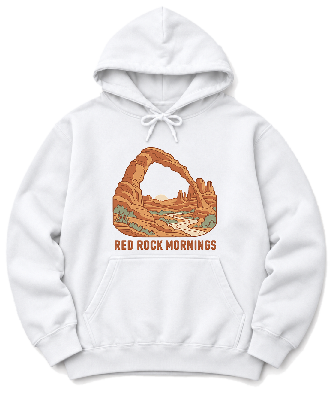 Red Rock Mornings Hoodie - White