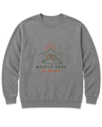 Mostly Here for the View Sweatshirt - Grey