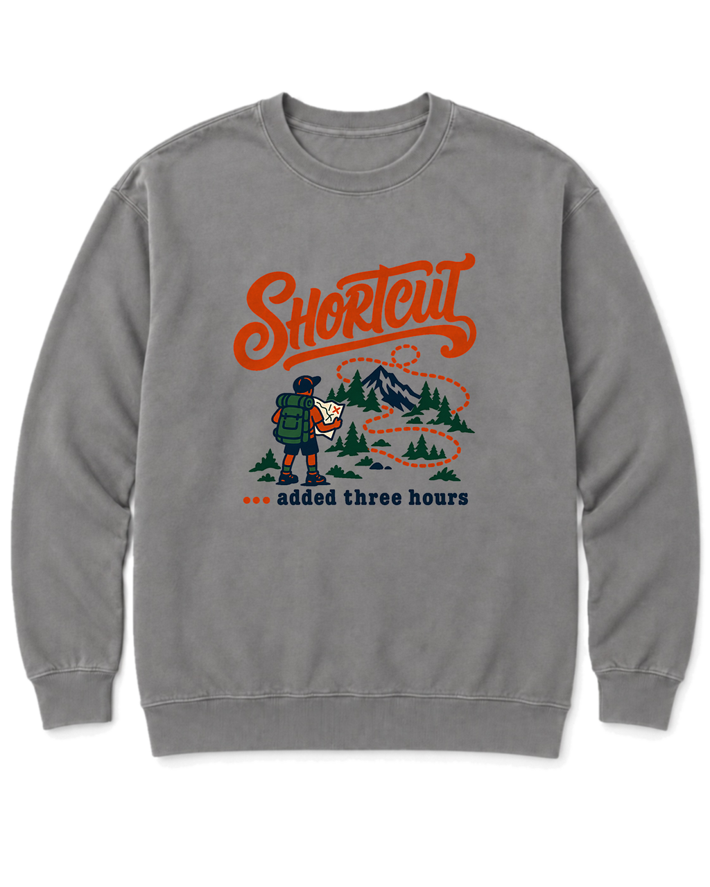 Shortcut Added Three Hours Sweatshirt - Grey