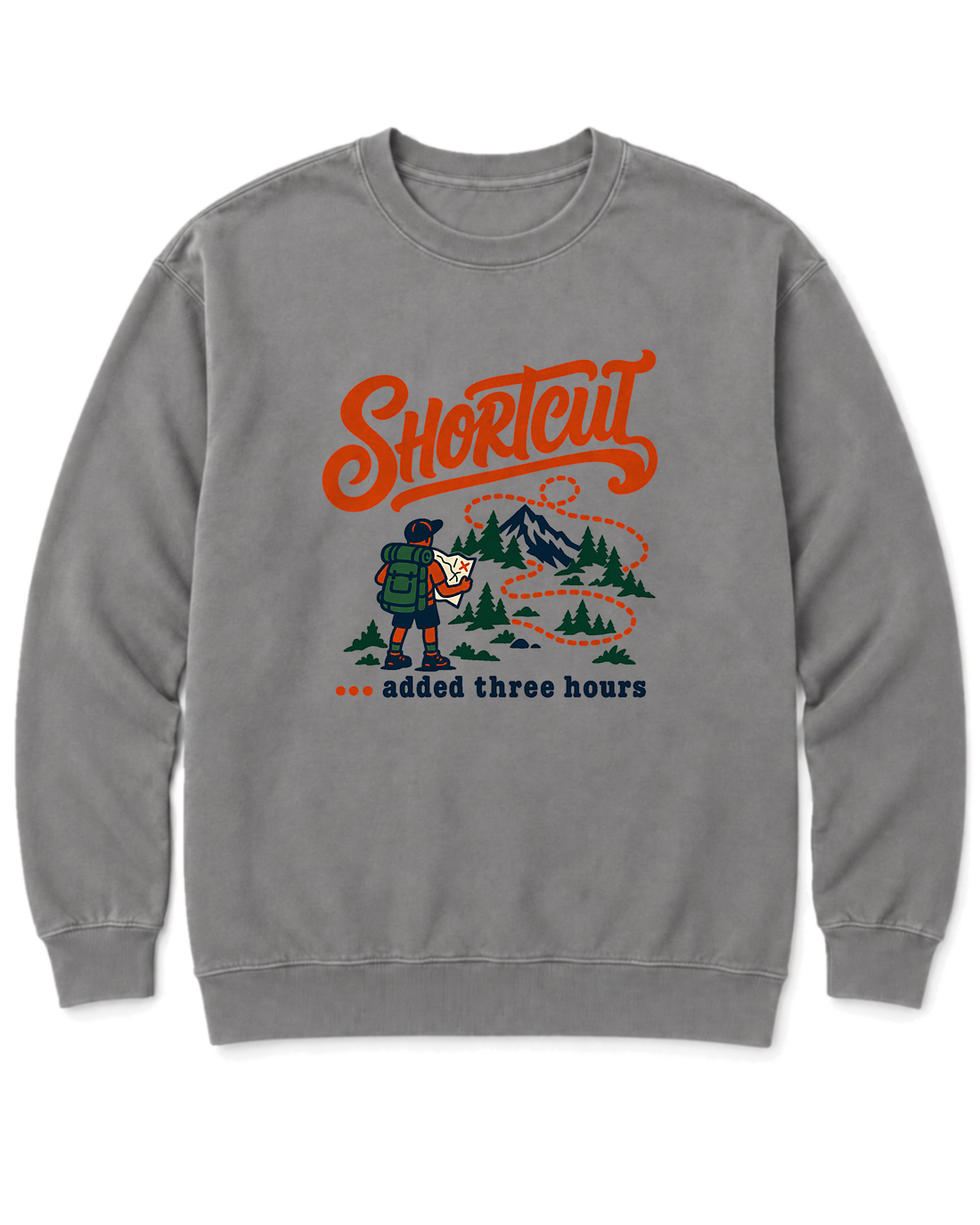 Shortcut Added Three Hours Sweatshirt - Grey