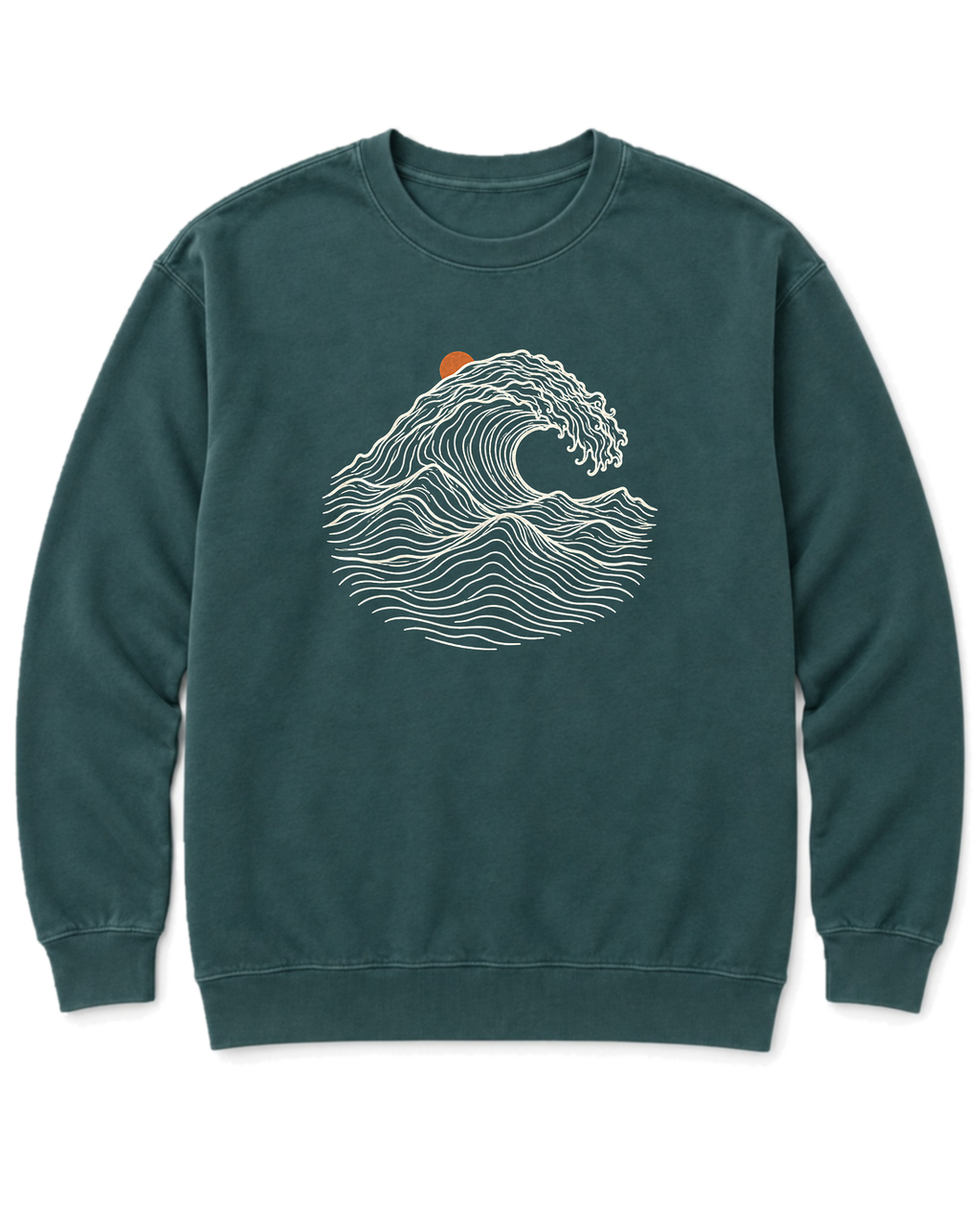 Ocean Wave Sweatshirt - Blue Spruce