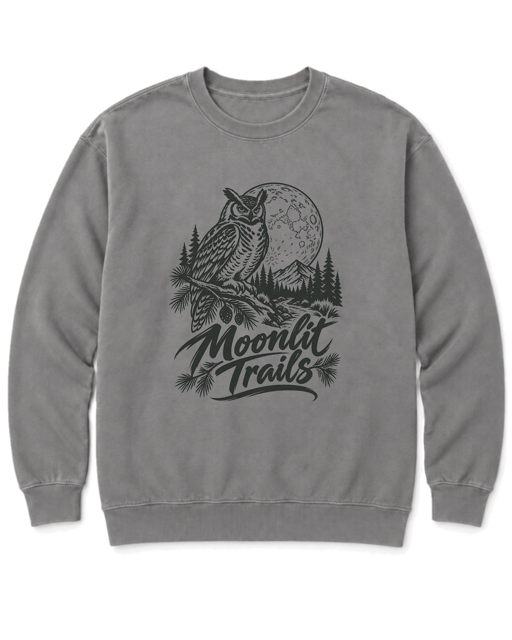 Moonlit Trails Sweatshirt - Grey