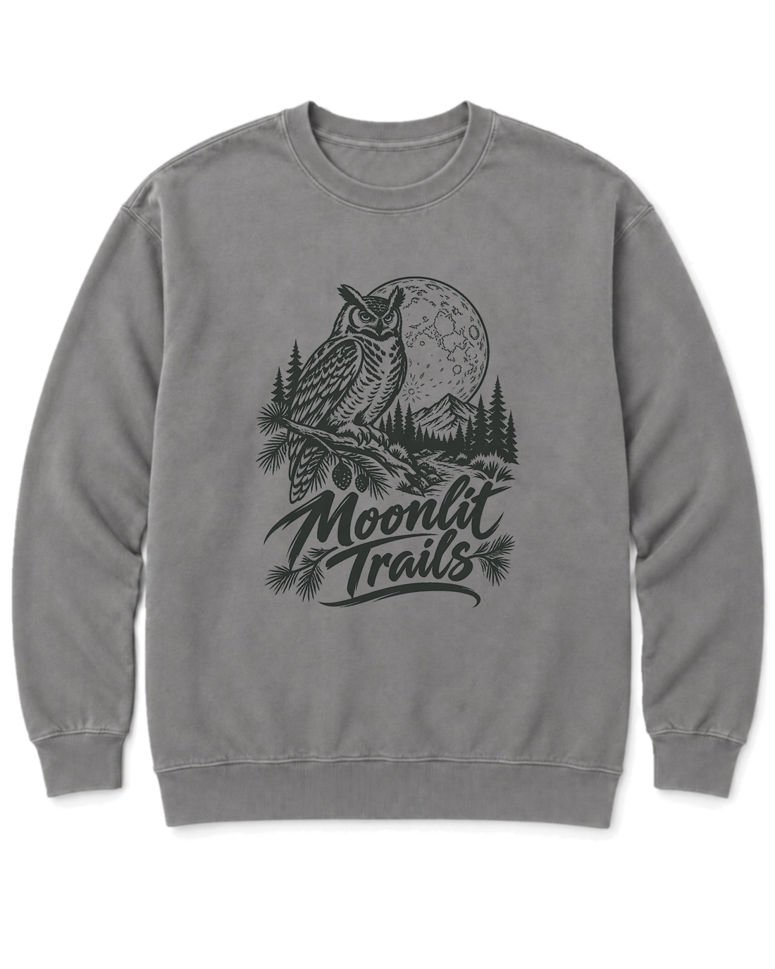 Moonlit Trails Sweatshirt - Grey