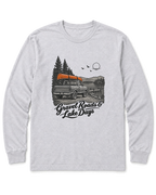 Gravel Roads & Lake Days Long Sleeve Shirt - Ash