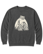 Bear in a Tiny Tent Sweatshirt - Pepper