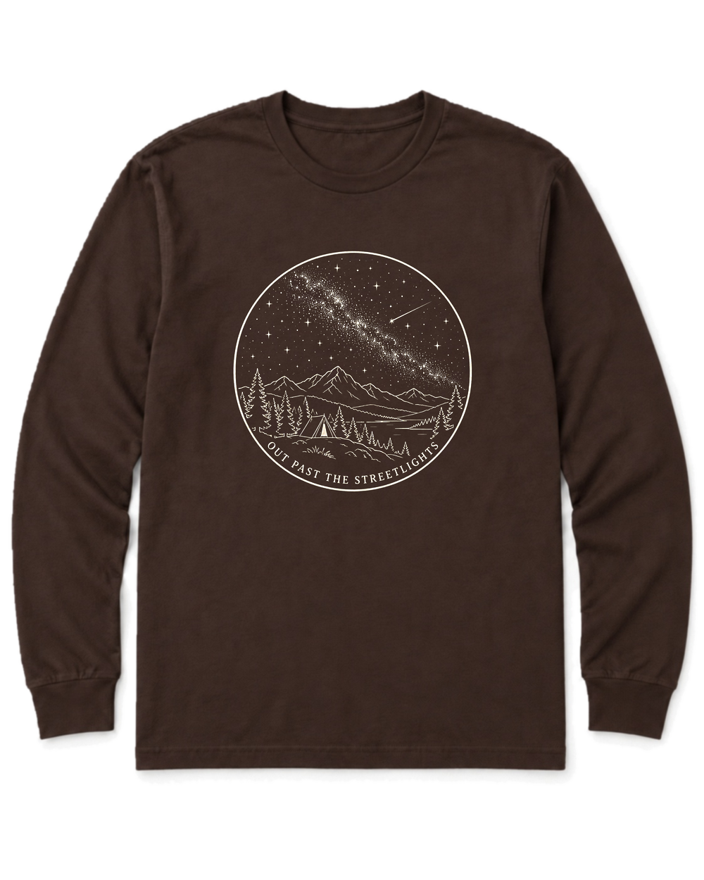 Out Past the Streetlights Long Sleeve Shirt - Dark Chocolate