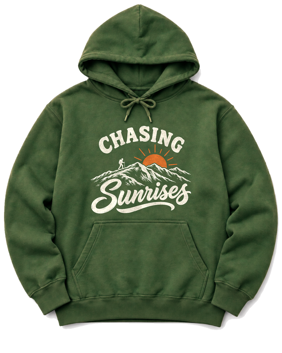 Chasing Sunrises Hoodie - Military Green