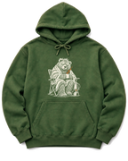 Not a Morning Bear Hoodie - Military Green