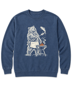 Grill Master Grizzly Sweatshirt - Denim