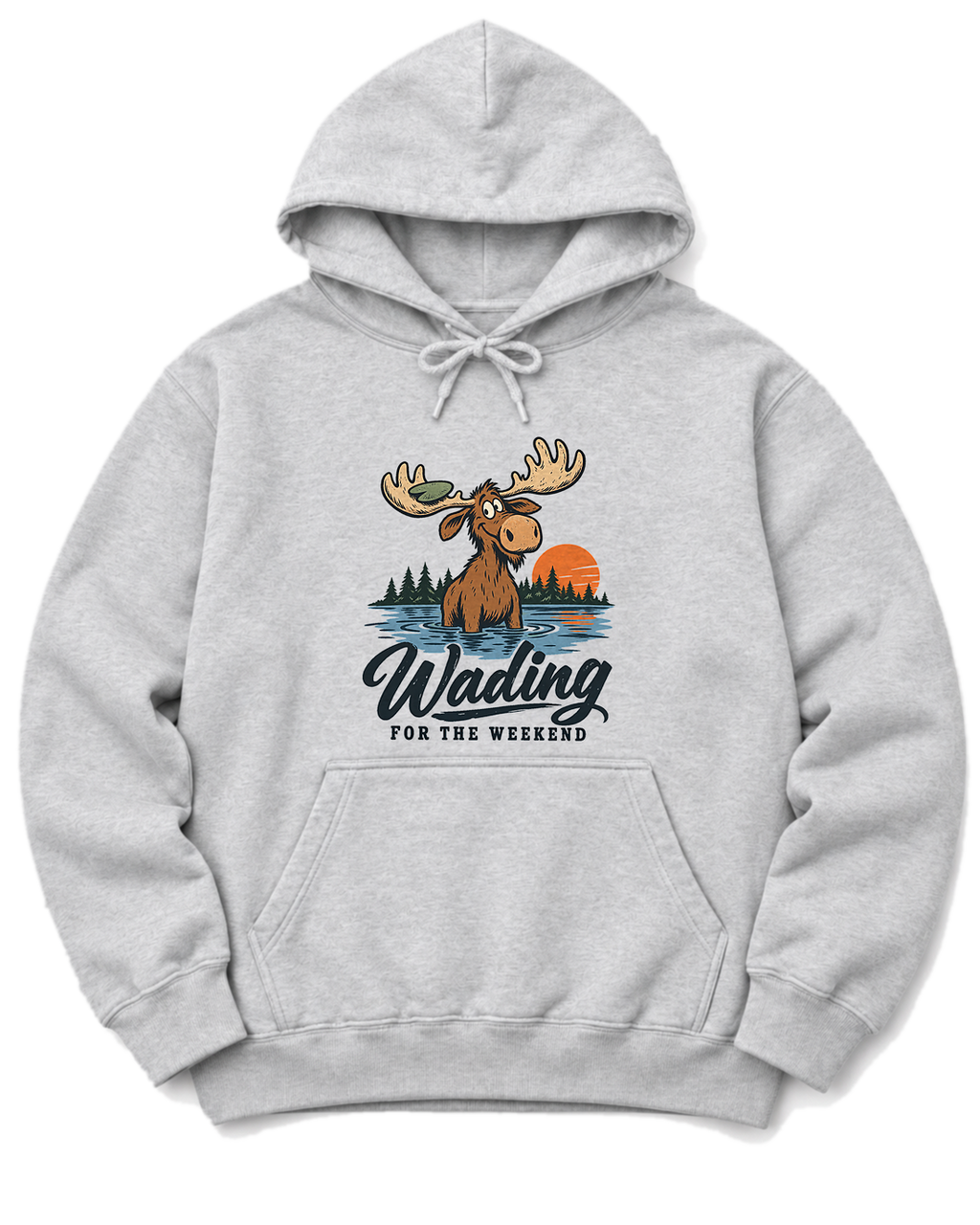 Wading for the Weekend Hoodie - Ash