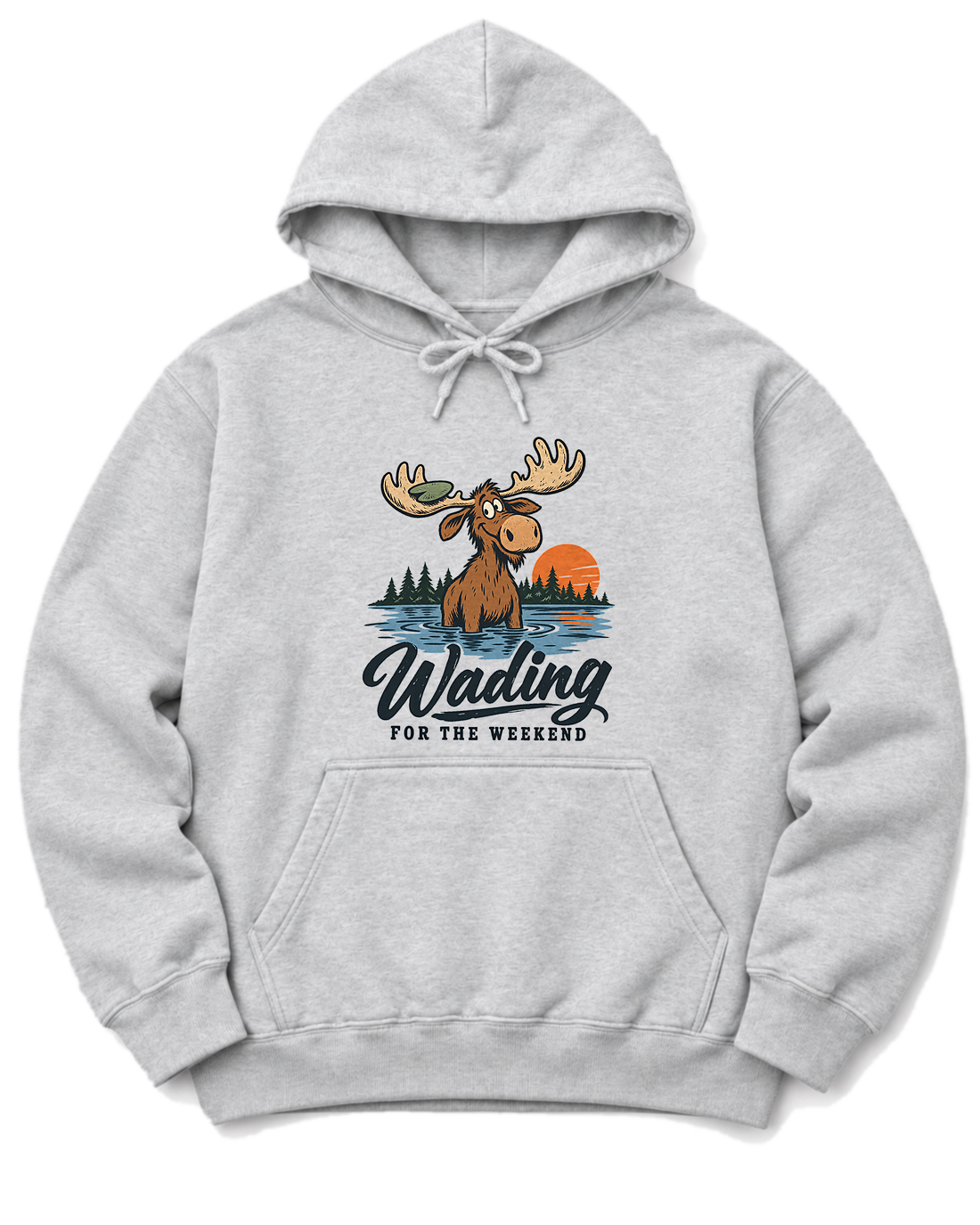 Wading for the Weekend Hoodie - Ash