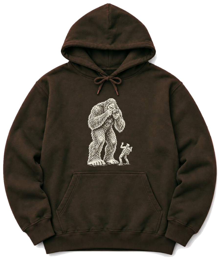 Bigfoot Photographer Hoodie - Dark Chocolate