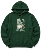Grill Master Grizzly Hoodie - Forest Green
