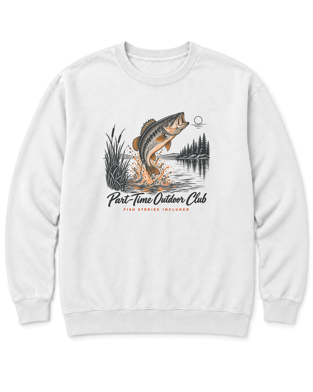 Fish Stories Included Sweatshirt - White