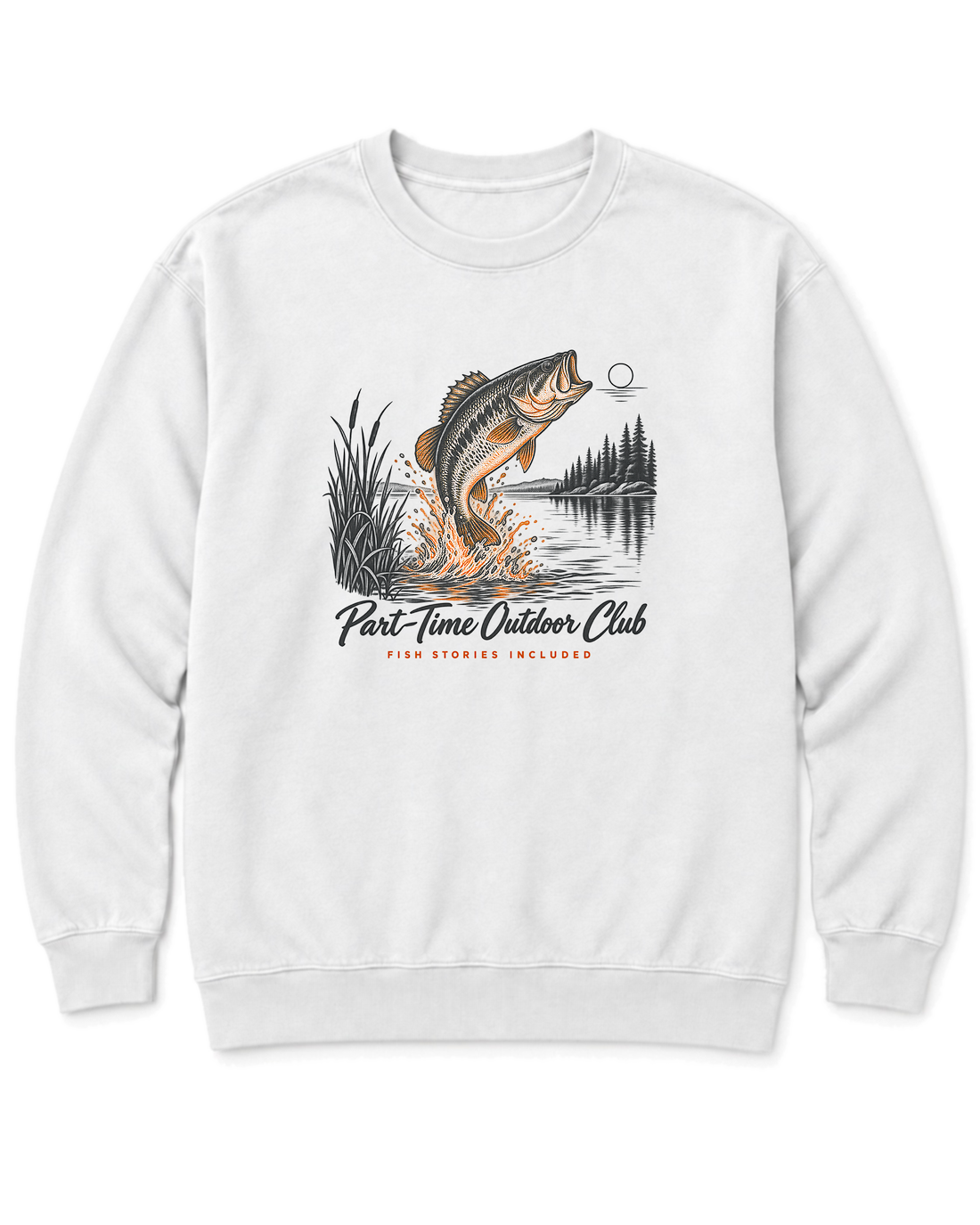 Fish Stories Included Sweatshirt - White