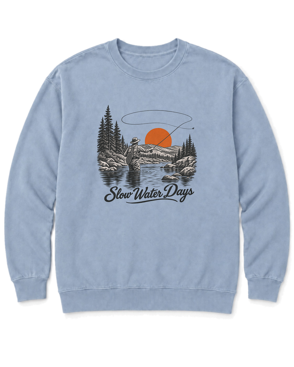 Slow Water Days Sweatshirt - Chambray