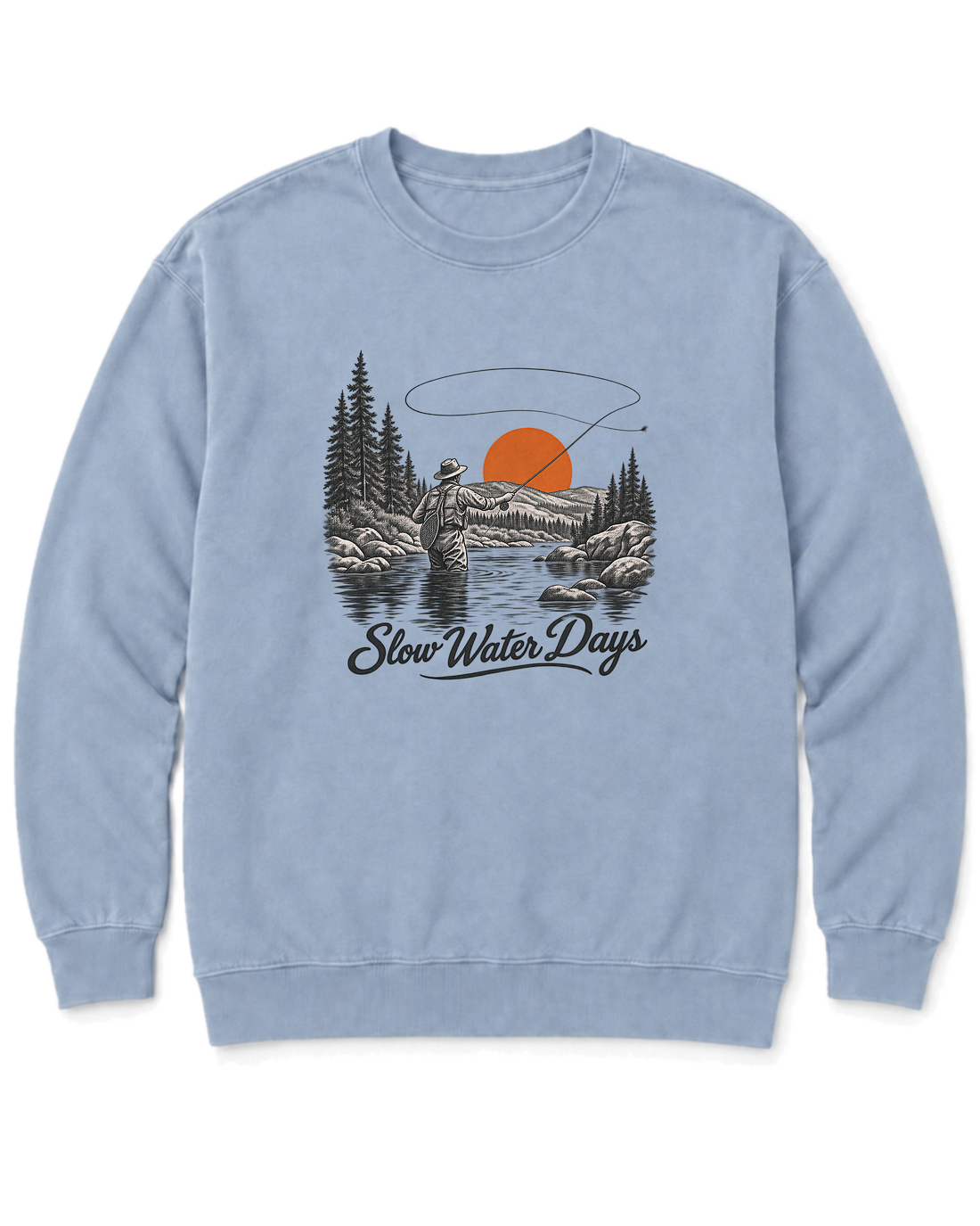 Slow Water Days Sweatshirt - Chambray