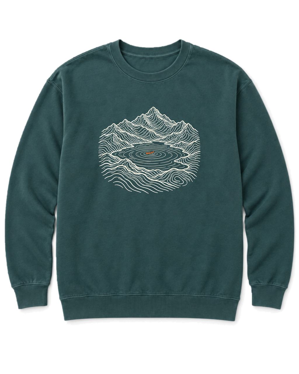 Lake Canoe Sweatshirt - Blue Spruce