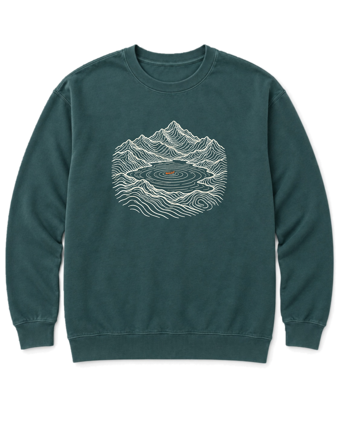 Lake Canoe Sweatshirt - Blue Spruce