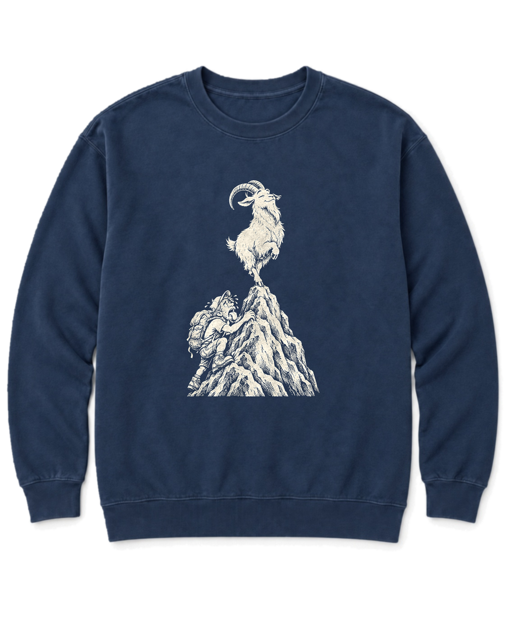 Show-Off Mountain Goat Sweatshirt - True Navy