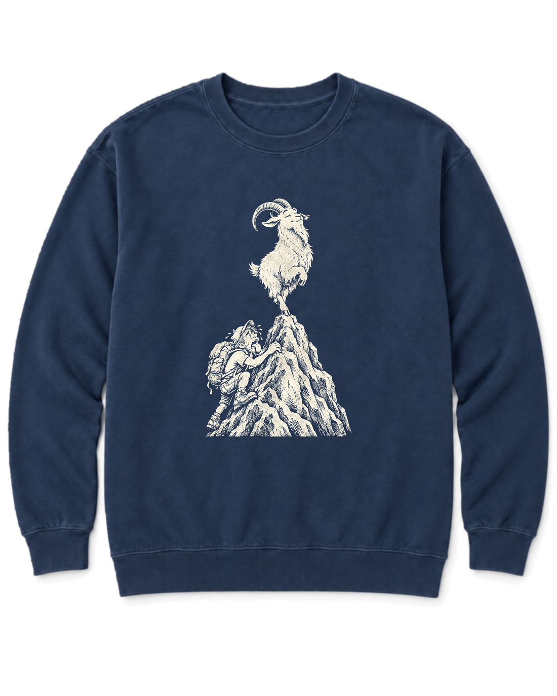 Show-Off Mountain Goat Sweatshirt - True Navy