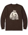 Bear in a Tiny Tent Long Sleeve Shirt - Dark Chocolate