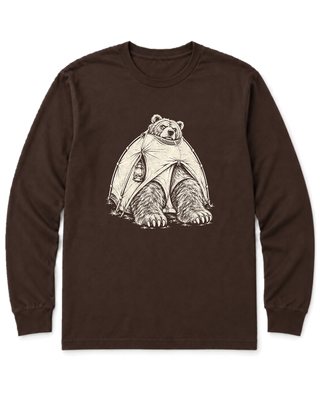 Bear in a Tiny Tent Long Sleeve Shirt