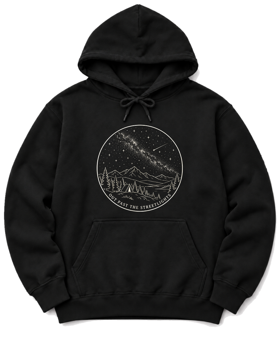 Out Past the Streetlights Hoodie - Black