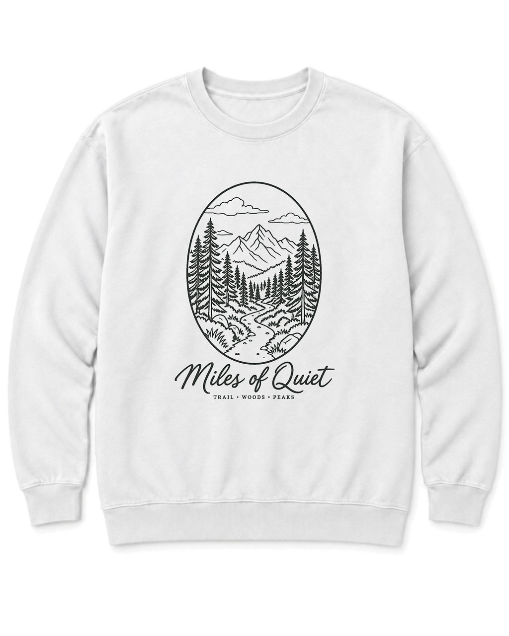 Miles of Quiet Sweatshirt - White