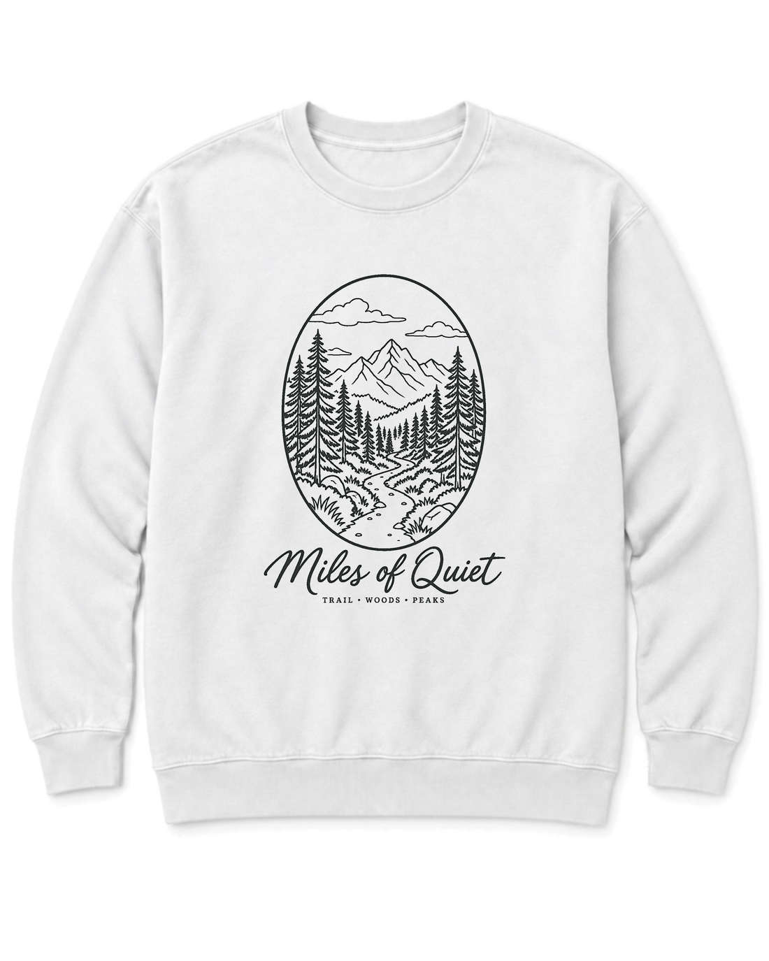 Miles of Quiet Sweatshirt - White