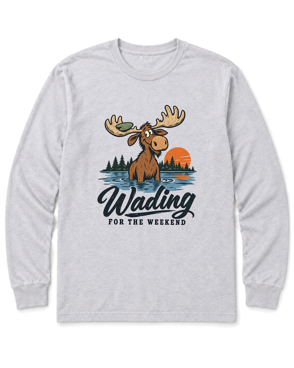 Wading for the Weekend Long Sleeve Shirt - Ash
