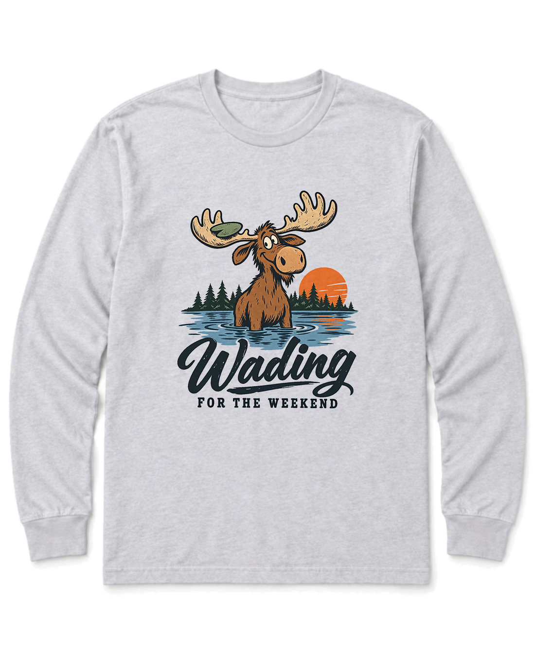 Wading for the Weekend Long Sleeve Shirt - Ash