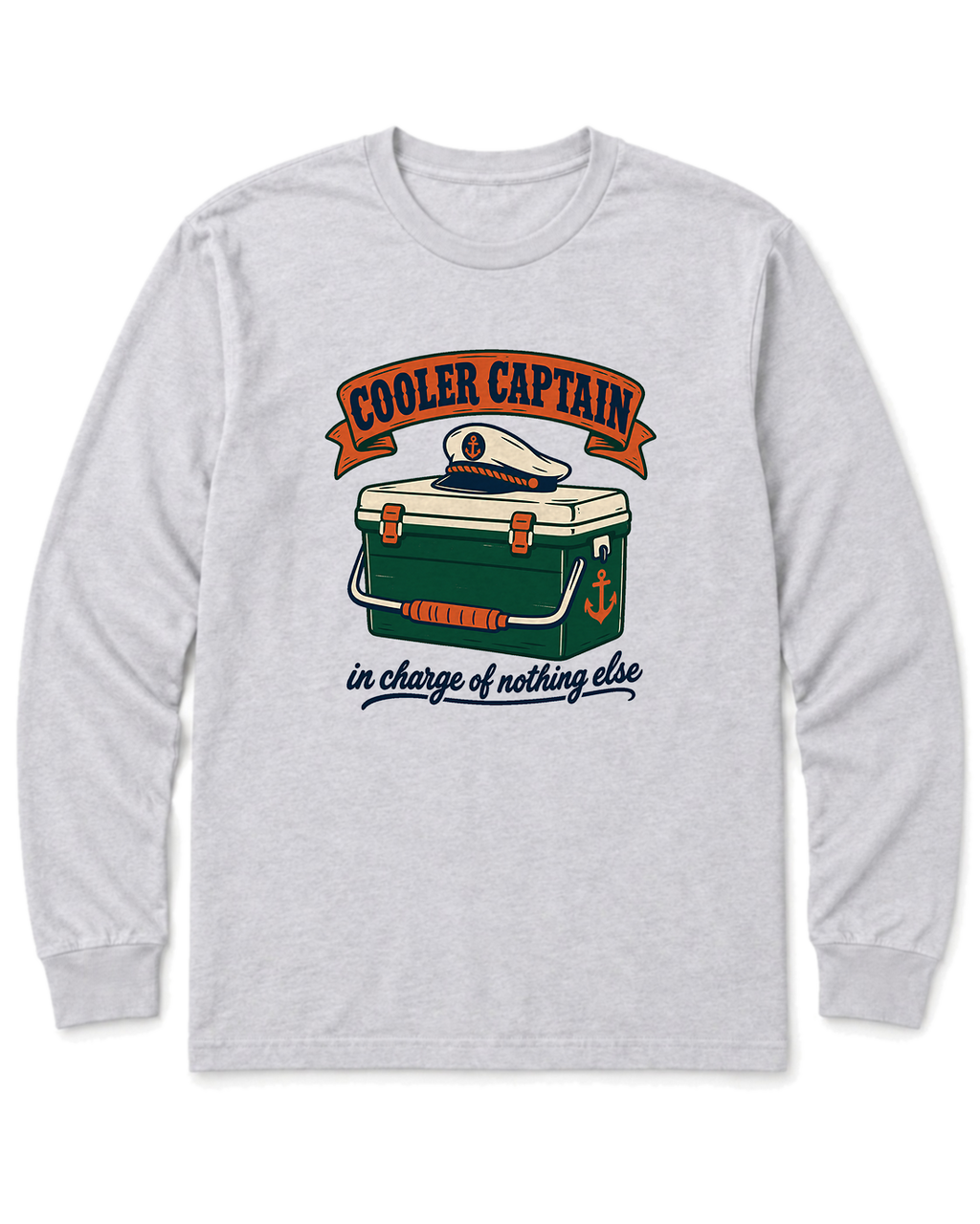 Cooler Captain Long Sleeve Shirt - Ash