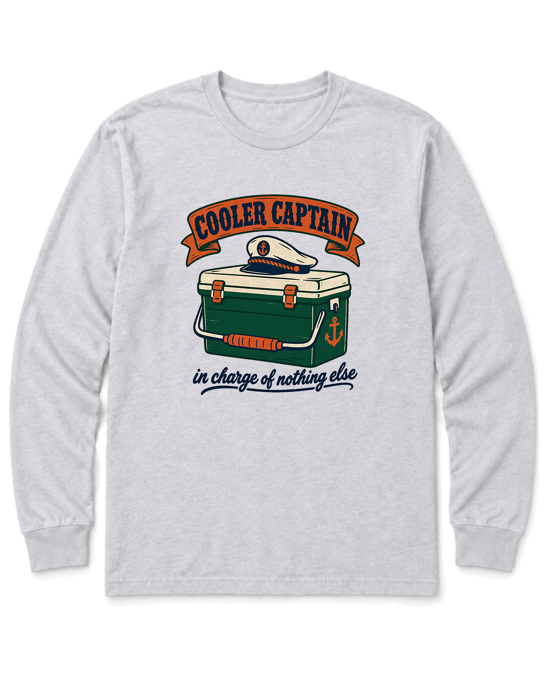 Cooler Captain Long Sleeve Shirt - Ash
