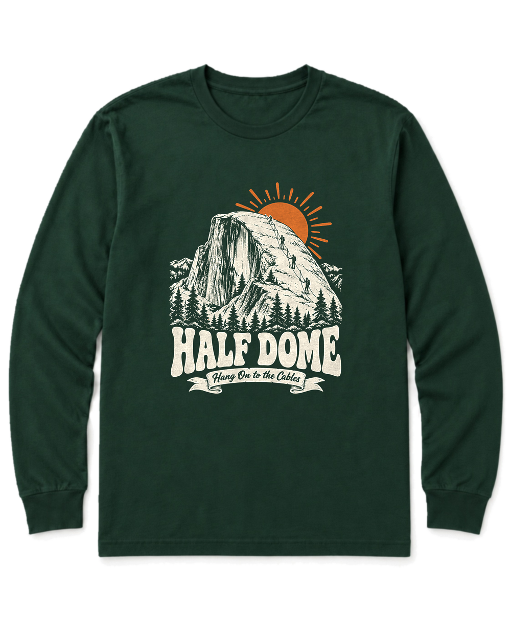 Half Dome Long Sleeve Shirt - Forest Green